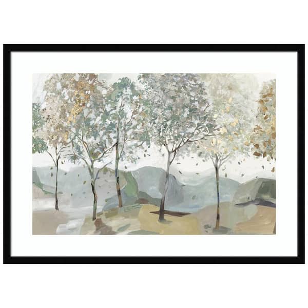 Amanti Art "Breezy Landscape Trees I" by Allison Pearce 1-Piece Wood Framed Giclee Nature Art Print 24 in. x 33 in.