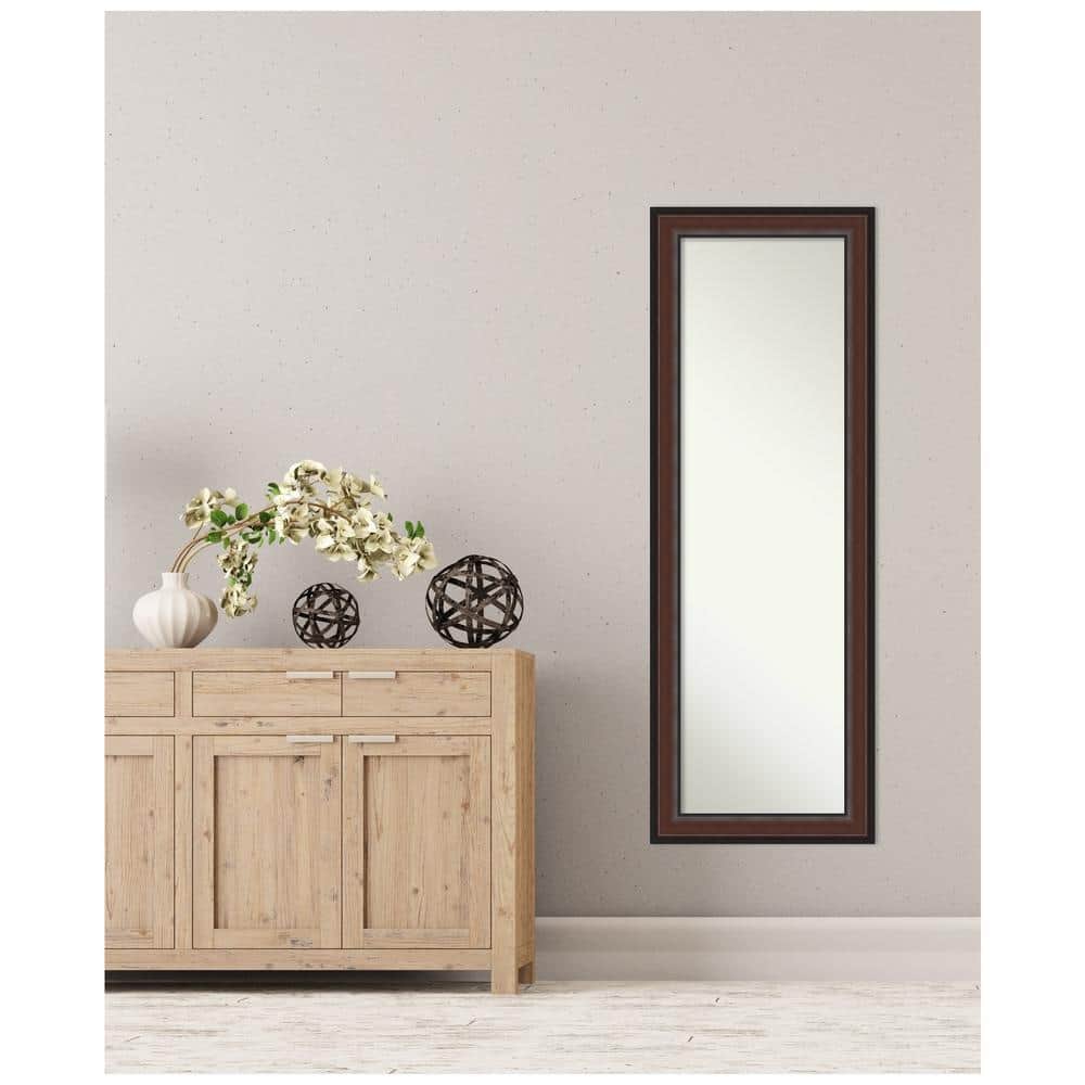 Harvard Walnut Full Length Rectangular Wood Mirror