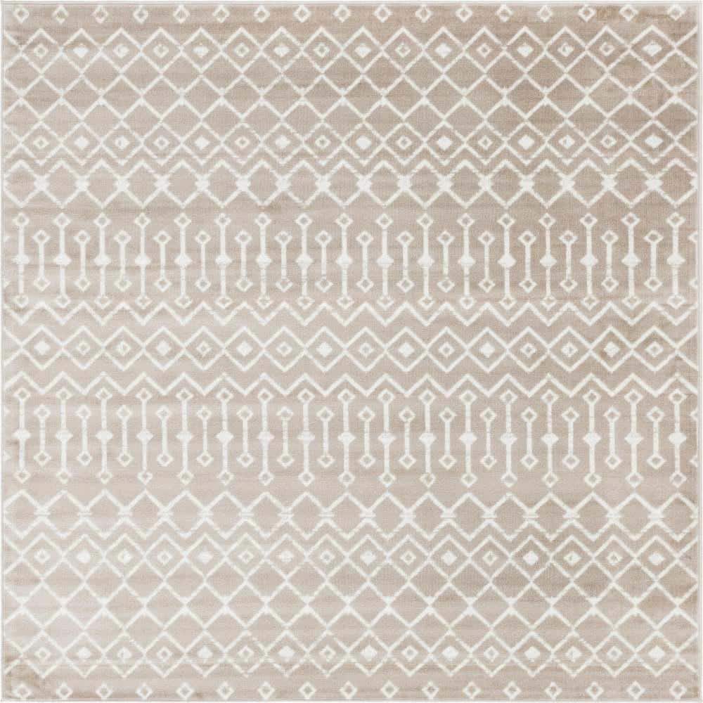 Moroccan Trellis Mamounia Beige 8 ft. x 8 ft. Area Rug price history on PriceWatchPro