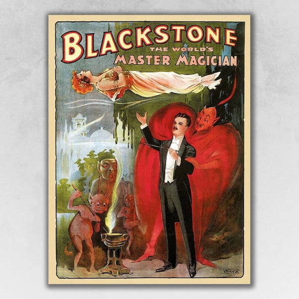 HomeRoots Market Vintage 1934-Blackstone Magic Wooden Wall Art