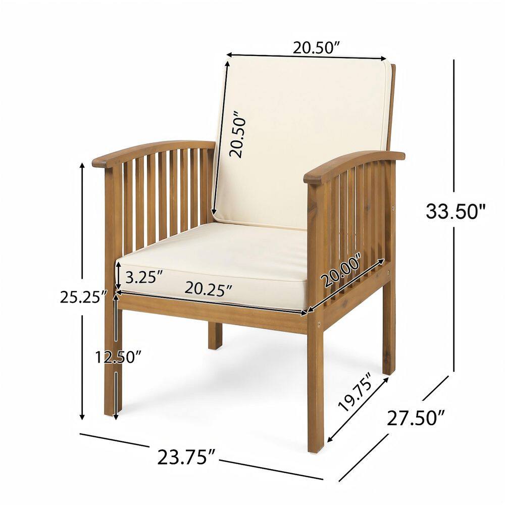 Measurement diagram for the outdoor dining chair dimensions.