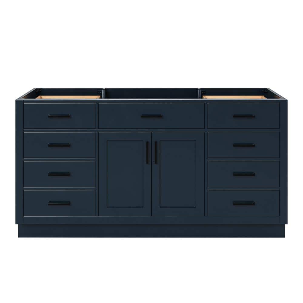 Hepburn 66 in. W x 21.5 in. D x 34.5 in. H Single Sink Freestanding Bath Vanity Cabinet without Top in Midnight Blue price history on PriceWatchPro