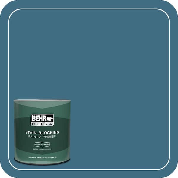 BEHR ULTRA 1 qt. #560D-6 Seven Seas Extra Durable Semi-Gloss Enamel Interior Paint & Primer
