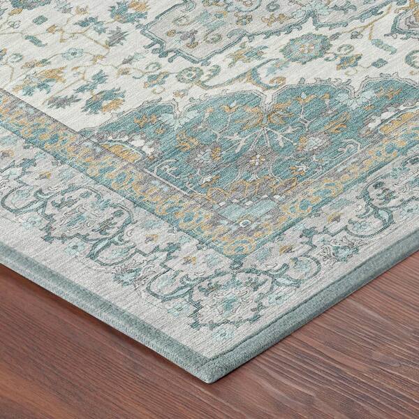 Chantille Machine Washable Indoor/Outdoor Abstract ACN2854 Silver 10 ft. x 14 ft. Area Rug