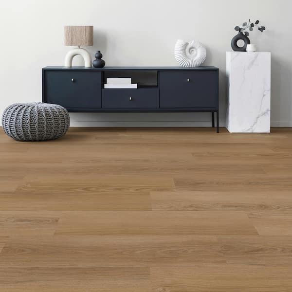 Brook Run Hickory 22 MIL x 8.7 in. W x 48 in. L Click Lock Waterproof Luxury Vinyl Plank Flooring (20.1 sq. ft./case)