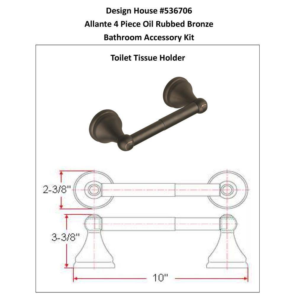 Allante Oil Rubbed Bronze 4-Piece Bathroom Accessory Kit