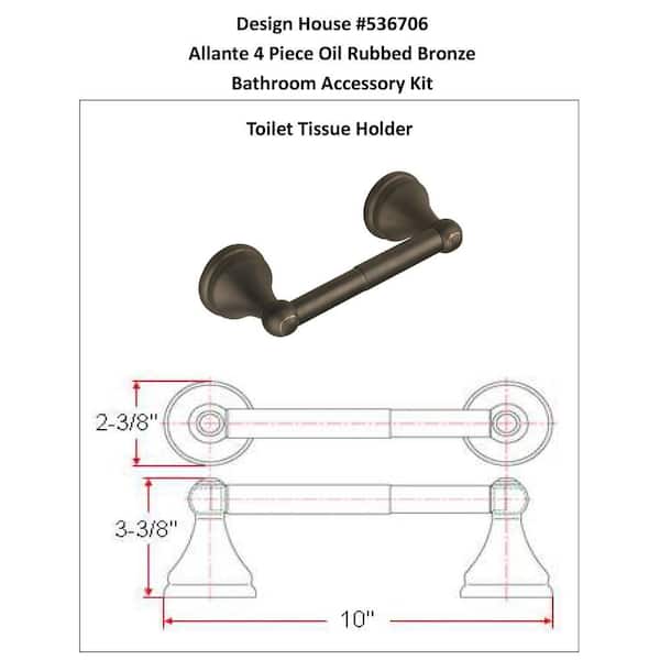 Design House 4-Piece Oakmont Oil Rubbed Bronze Decorative Bathroom Hardware Set Design House 4-Piece Oakmont Oil Rubbed Bronze Decorative Bathroom Hardware Set