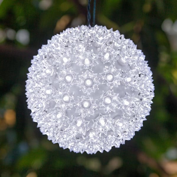 6 in. 70-Light LED Cool White Decorative Starlight Sphere