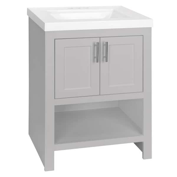 Glacier Bay Spa 24 In W X 18 75 D, Bathroom Sinks With Cabinets Home Depot