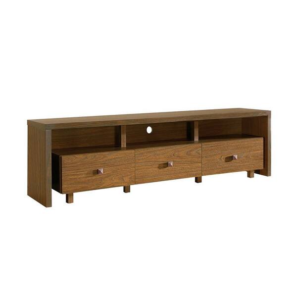 Techni Mobili Walnut Elegant TV Stand for TV's Up to 75 in. with Storage