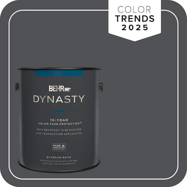 BEHR DYNASTY 1 gal. #PPU18-01 Cracked Pepper Satin Enamel Exterior Stain-Blocking Paint & Primer