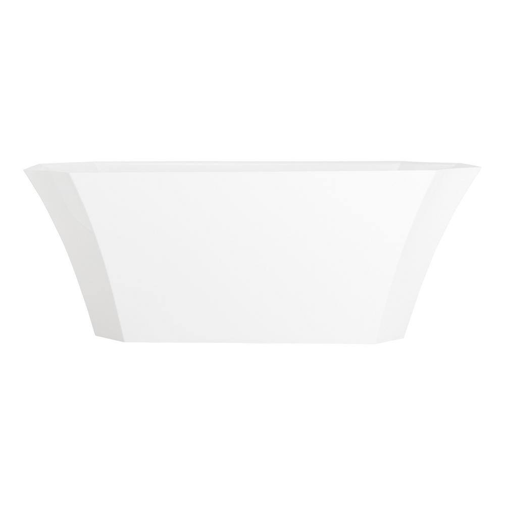 Rossetti 67'' Glossy White Acrylic Freestanding Bathtub