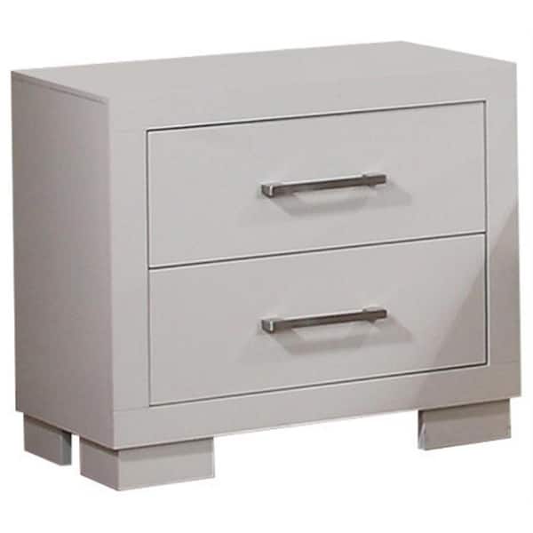 Coaster 2-Drawer White Jessica Nightstand