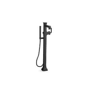 Riff Single-Handle Claw Foot Tub Faucet with Handshower in Matte Black