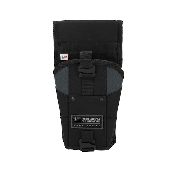 VETO PRO PAC 6 in. Small Black Nylon Tool Holster with Pen Knife Pliers Screwdriver Wrench Utility Knife Tape Measure Drill Holder