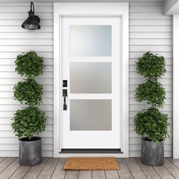 Masonite Vistagrande 36 in. x 80 in. Right-Hand/Outswing 3 Lite