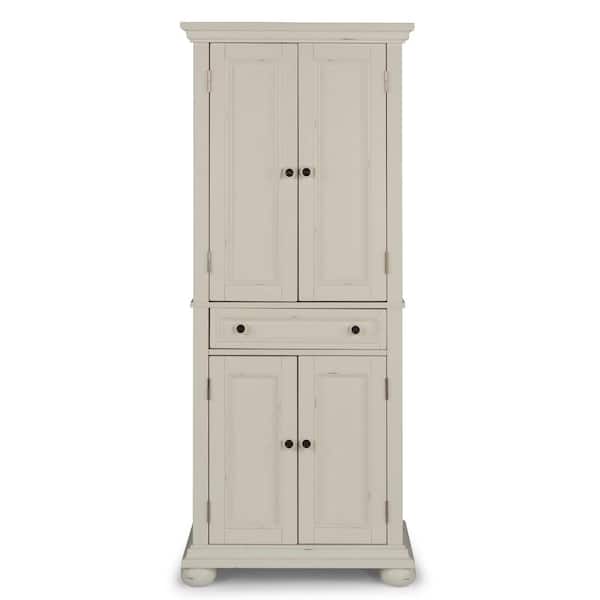 Homestyles Dover White Kitchen Pantry, Freestanding Pantry Cabinet