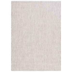 Courtyard Ivory/Gray 4 ft. x 6 ft. Woven Geometric Indoor/Outdoor Area Rug