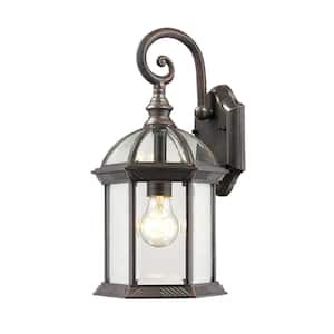 Annex Rust Outdoor Hardwired Lantern Lantern Wall Sconce with No Bulbs Included