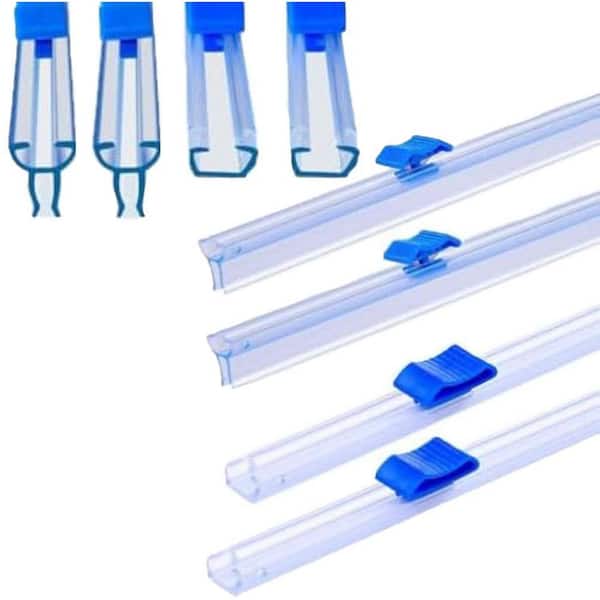 N/A 4 Pack Reusable Plastic Wrap Cutter 13 in. with Stainless Steel Blade for Wrap Organizer and Dispenser