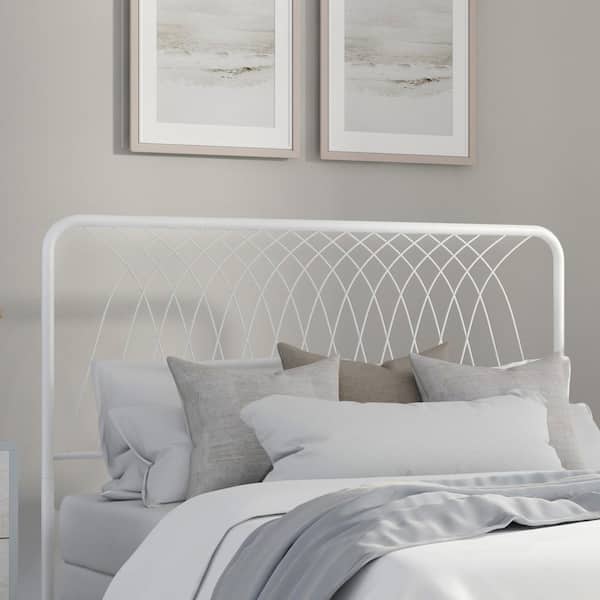 Hillsdale Furniture Alicia Metal Full/Queen Headboard, Textured White