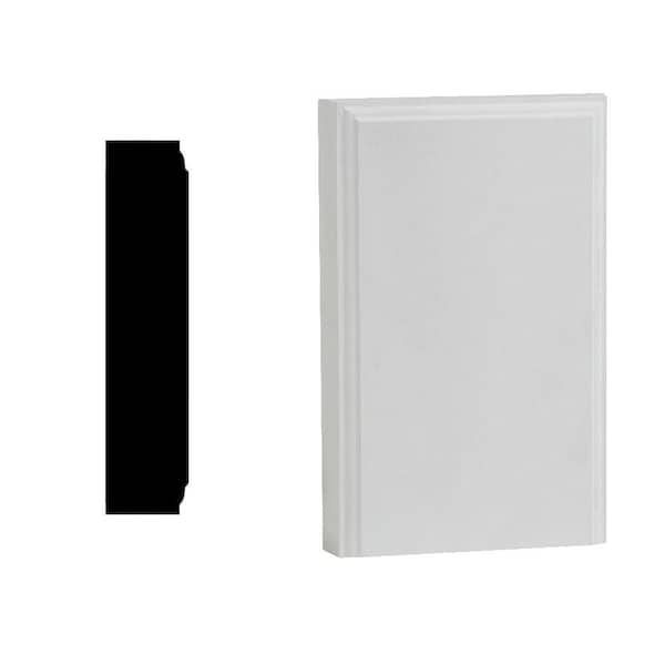 Woodgrain Millwork WP PL458 7/8 in. x 7/8 in. x 4-5/8 in. Medium Density Fiberboard Plinth Block Moulding