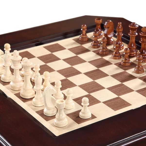 Mahogany Traveling Campaign Chess Table