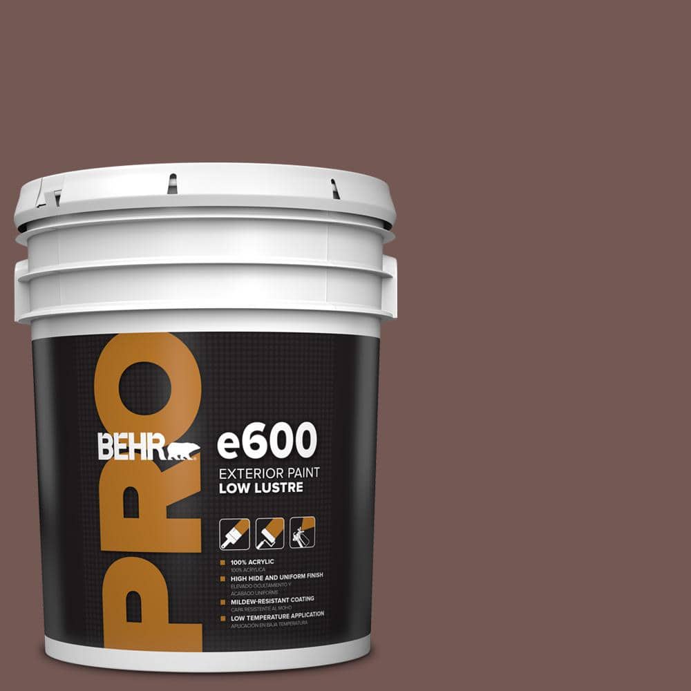 Large Brown Ridge BEHR PRO 5 gal. #180F-6 Brown Ridge Low Luster Exterior Paint PR62305 ...