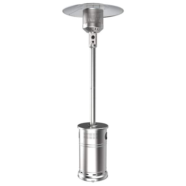 48,000 BTU Stainless Steel Propane Standing Patio Heater