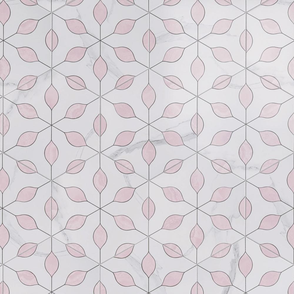 Alicante Pink Hexagon 7.88 in. x 9.45 in. Matte Porcelain Floor and Wall Tile (9.9 sq. ft. /Case) price history on PriceWatchPro