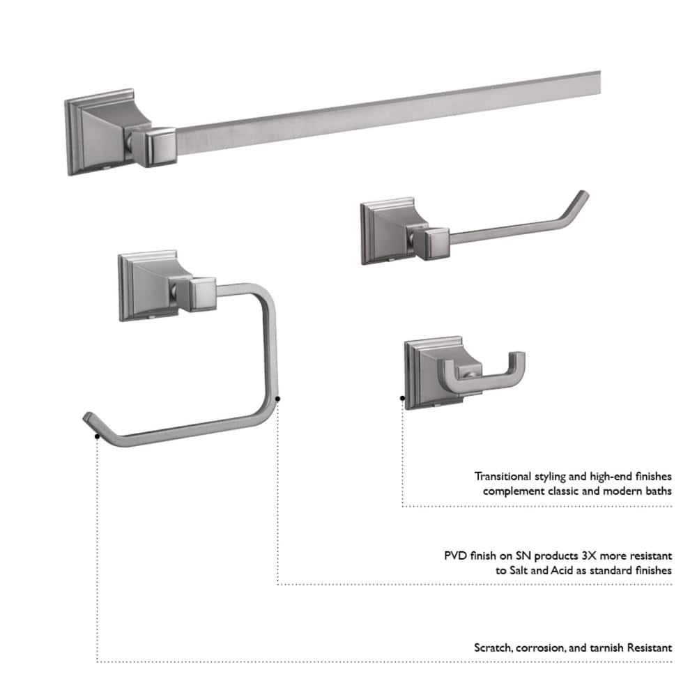 Satin Nickel Wall Mounted Brass Towel Ring