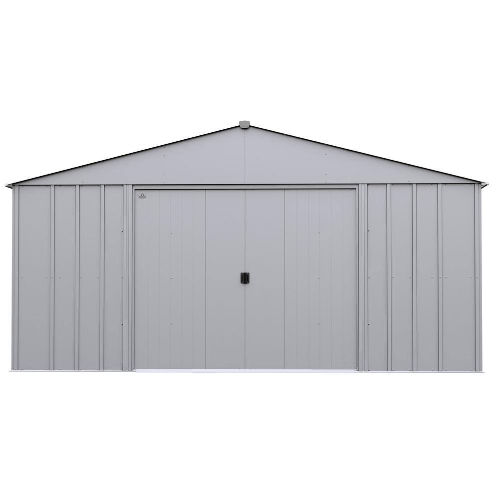 Flute Grey 14 ft x 12 ft Steel Storage Shed