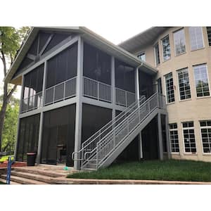 Screen Room 8 ft. x 1 in. x 2 in. Bronze Open Back Aluminum Extrusion
