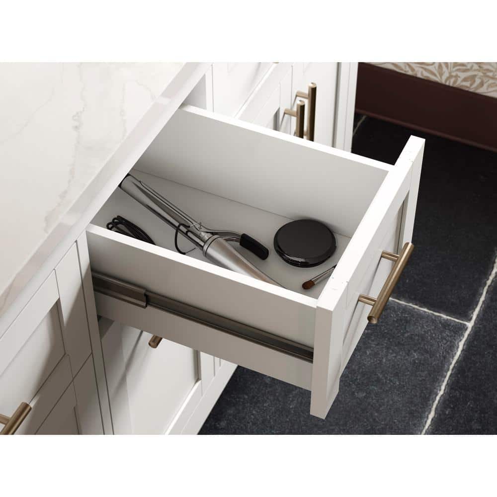 Hadron 60" White Freestanding Double Bathroom Vanity Set