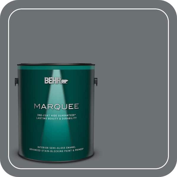 BEHR MARQUEE 1 gal. #PPU18-03 Antique Tin One-Coat Hide Semi-Gloss Enamel Interior Paint & Primer