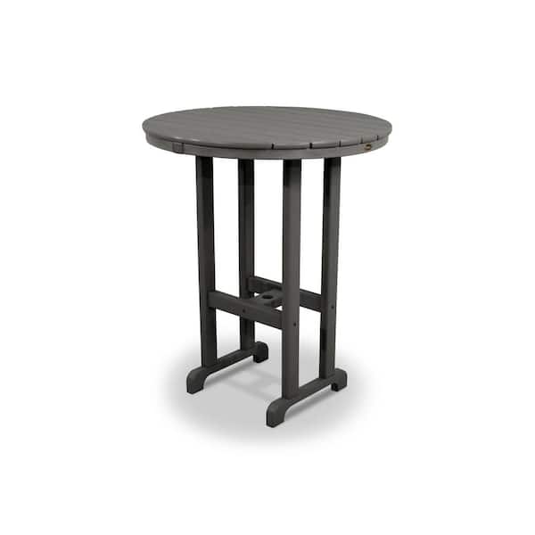 Trex Outdoor Furniture Monterey Bay Stepping Stone 36 in. Round Patio Bar Table