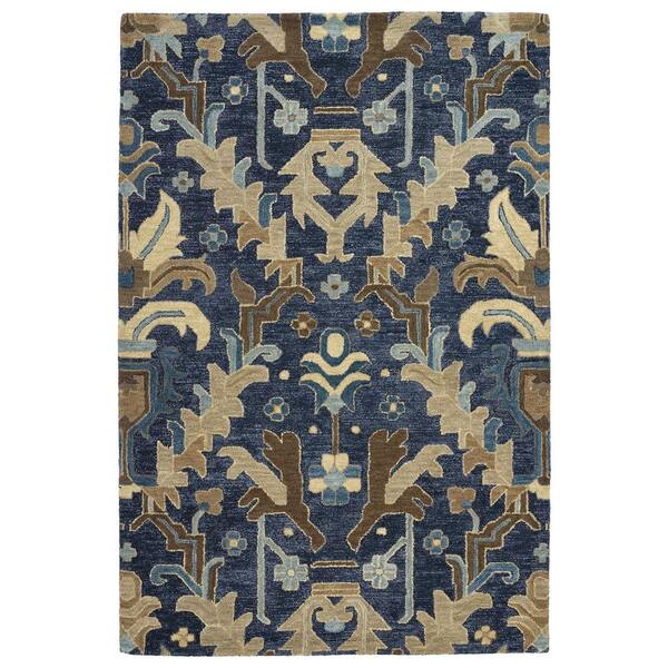 Kaleen Brooklyn Navy 8 ft. x 9 ft. Area Rug