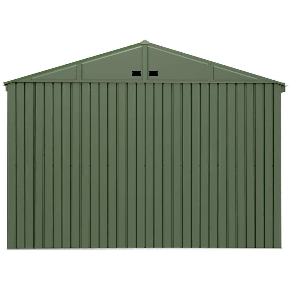 Green 8' x 10' Steel Lawn Care Storage Shed