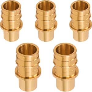 1 in. x 3/4 in. 90-Degree PEX A x Male Sweat Expansion Pex Adapter, Lead Free Brass for Use in Pex A-Tubing (Pack of 5)