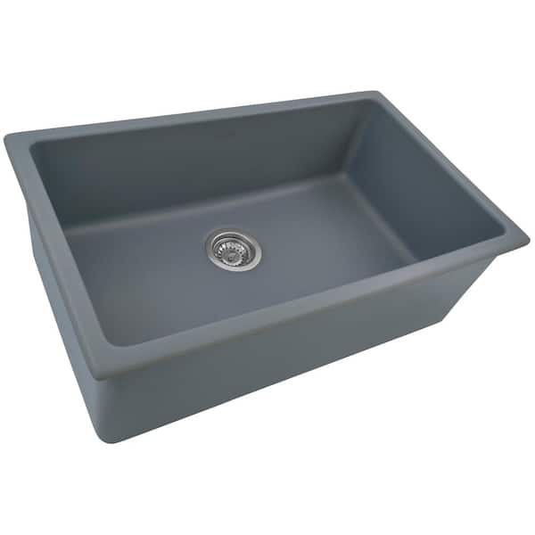 Ruvati Fiamma 30 in. Drop-in/Undermount Single Bowl Blue Fireclay Kitchen Sink