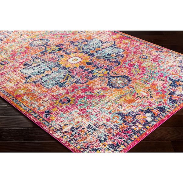 Demeter Burnt Orange/Purple 5 ft. 3 in. x 7 ft. 3 in. Area Rug