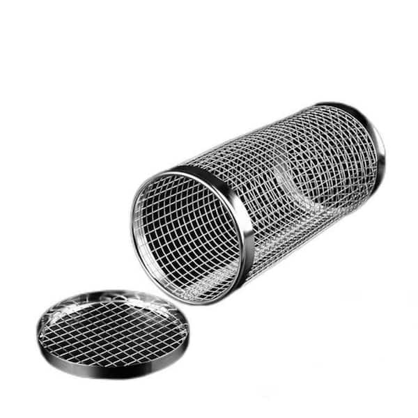 Unbranded Rolling Grilling Baskets for Outdoor Grilling Stainless Steel Barbecue Net Tube Round Cooking Grate Grill Rack
