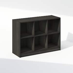 Basic 23.6 in. Tall Espresso Wood 6-shelf Standard Bookcase
