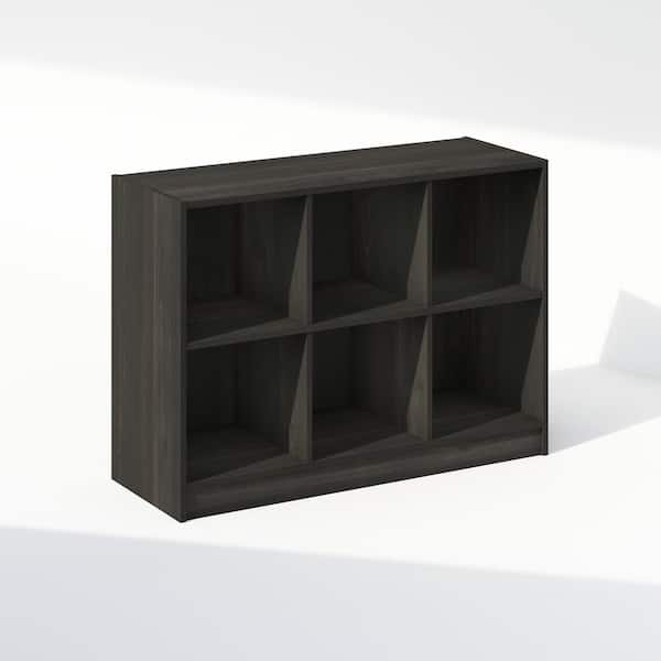 Furinno Basic 23.6 in. Tall Espresso Wood 6-shelf Standard Bookcase