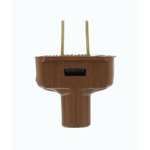 15 Amp 125-Volt Flat Plug, Brown