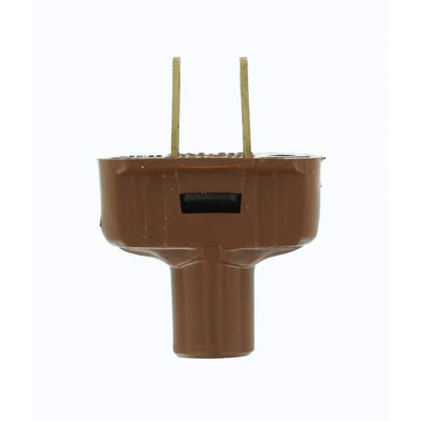 15 Amp 125-Volt Flat Plug, Brown 48643