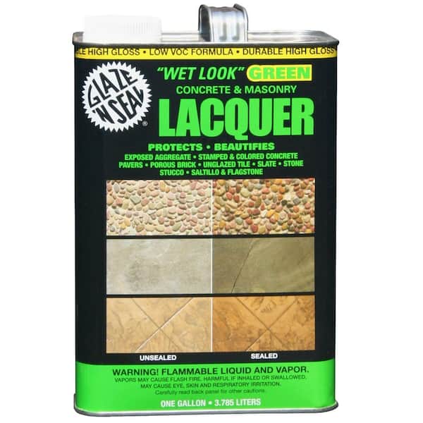 Glaze 'N Seal 1 Gal. Clear Wet Look Green Concrete and Masonry Lacquer Sealer