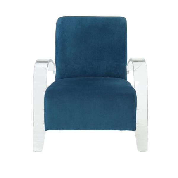 Acme Furniture Malyssa Teal and Clear Acrylic Accent Chair