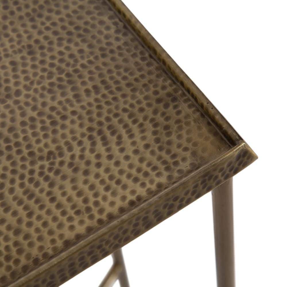 Sanzo 17 in. Gold Rectangle Metal End Table - thumbnail 5