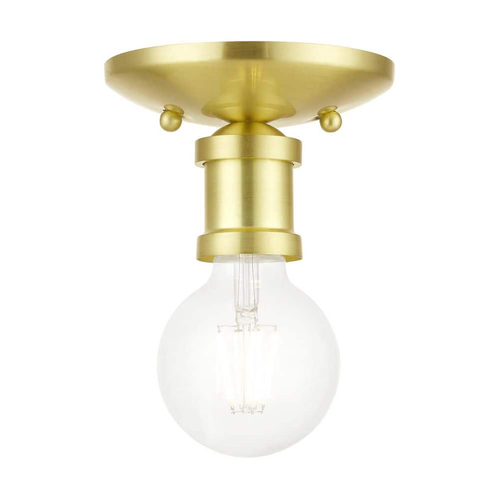 Beckford 5 in. 1-Light Satin Brass Flush Mount price history on PriceWatchPro
